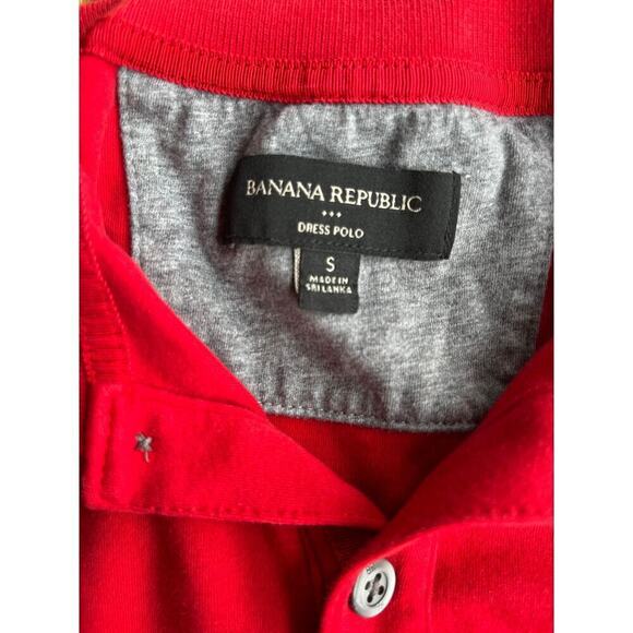 Banana Republic Men's Dress Polo. Red. Size Small. Pullover. - Picture 4 of 7